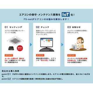 エアコンメンテナンスの遠隔監視システム「FS–net」のイメージ画像