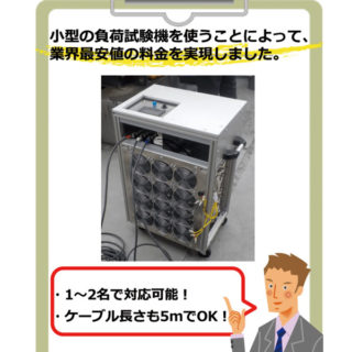 非常用発電機の負荷試験のイメージ画像