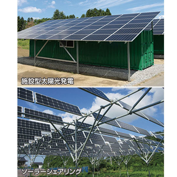 農地の有効活用と再生可能エネルギーの普及　自然と共生できる太陽光発電のイメージ画像