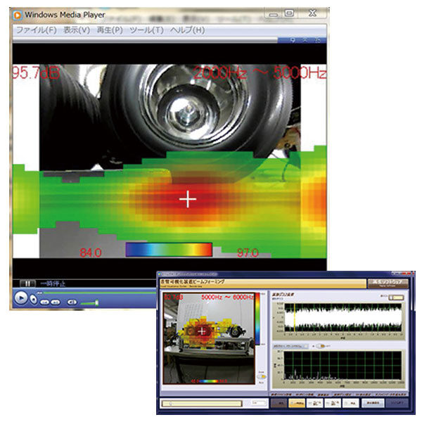 音の見える化：リアルタイム音源可視化装置のイメージ画像