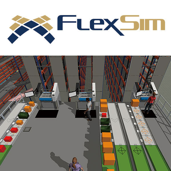 物流シミュレーションソフトウェア「FlexSim」のイメージ画像
