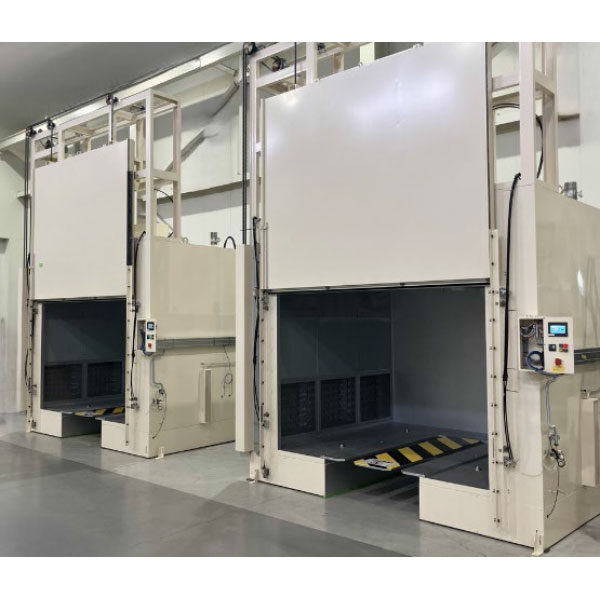 「炉内の熱を再利用する循環機構」AGV連動の熱風循環式乾燥炉のイメージ画像